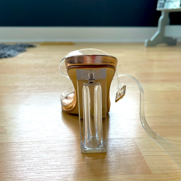 Size 7.5 Gold Acrylic Heels - Picture 2 of 6